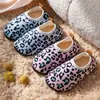 Pantuflas de Algodón para Niños y Adultos para Otoño e Invierno para Uso en Casa para Niños y Bebés con Terciopelo Espeso Cálido Antideslizante Suela Suave Zapatos de Algodón