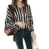 2026 Nueva Moda para Mujer Talla Grande Estilo Hong Kong Holgada Oversize Camisa Rayada Bf Manga Larga Blusa Delgada