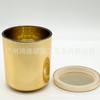 Taza de aromaterapia vacía de vidrio con fondo arqueado y vela dorada, modelo 96108 de Hongyu para decoración de interiores. Se puede personalizar con tapa.