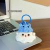 DIY Halloween Dress-up Pequeno Fantasma Pingente Tecido à Mão Bolsa Acabada Acessórios Bonito Casal Namorada Chaveiro