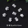 Cuentas Espaciadoras de Flor de Montaña de Cuatro Hojas Color Plata Grueso Conservación del Color para Pulsera de Flores DIY, Collar, Joyería Pequeña, Accesorios, Venta al por Mayor en Stock
