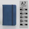 A7 Cuaderno Pequeño Mini Portátil Correa de PU Nota de Negocios Papelería Bloc de Dibujo Venta al por Mayor Personalización 64 Abierto