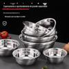 Bacia de aço inoxidável Bacia de sopa estilo coreano Bacia de vegetais por atacado Bacia de sopa Bacia de aço doméstica espessada Bacia de cozinha Bacia de cantina para estudantes