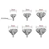 Pendientes de Aleación de Titanio G23 Más Vendidos Transfronterizos con Circonita 5A Cabezal de Repuesto de Rosca Interna Tachuelas para Hélice Auricular Tachuelas para Labios Accesorios para Piercings Tornillos