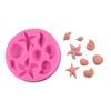 Estrela-do-mar peixe pequeno concha cavalo-marinho coral alga DIY decoração de bolo de chocolate modelagem assando molde de silicone