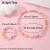 Set de Joyería de Sirena Estilo Europeo y Americano Transfronterizo, Collar de Cuentas Acrílicas de Sirena Colorido, Pulsera, Set de Joyería para Niñas
