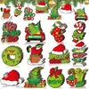Decoraciones navideñas de madera de 36 piezas en verde lima, etiquetas para adornos de árbol de Navidad, decoraciones para fiesta en casa del árbol de Navidad festivo