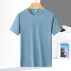 Nueva camiseta de seda de hielo de verano 2024 para pareja, hombres y mujeres, cuello redondo, secado rápido, transpirable, ligera, casual, deportiva, manga corta