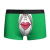 Ropa interior masculina con estampado digital 3D de labios rojos, sexy, de alta elasticidad, regalo de San Valentín europeo y americano 2025
