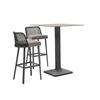 Muebles Silla de Barra para Villa Ocio Jardín Patio Una Mesa Cuatro Sillas Impermeable Protección Solar Respaldo Silla de Mimbre Barra Silla Alta