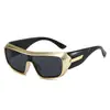 Nuevas Gafas de Sol Deportivas de Moda Europeas y Americanas 2025 para Hombre, Lentes de Una Sola Pieza Personalizados, Gafas de Sol a Prueba de Viento para Ciclismo al Aire Libre para Hombre, Transfronterizo