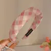 Diadema rosa de verano con calavera alta para niñas, diadema de presión para el cabello de temperamento dulce, pasador diario antideslizante, coleta para lavarse la cara