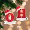Navidad 2024 26 Letras Colgante de Feliz Navidad Decoración Plana de Árbol de Navidad de Acrílico Linternas
