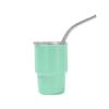 Vaso de Vino Mini Transfronterizo de 2 oz Acero Inoxidable 304 Doble Capa Copa para Vino Tinto Portátil con Popote Listo para la Venta