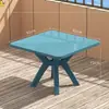 Mesa y Silla de Plástico para Patio Exterior Combinación Mesa para Puesto de Comida Mercado Nocturno Silla con Respaldo Barbacoa Impermeable Protector Solar Playa Exportación