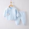 Roupas de bebê recém-nascido Primavera Outono e Inverno Recém-nascido Algodão Puro Terno Quente Bebê Roupa Interna Outono e Inverno Split Monk Roupas