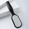 Lixa de Pé de Aço Inoxidável com Tampa Coletora de Raspas, Removedor de Calos Portátil para Pele Morta e Calos Grossos, Esfoliante de Pé Sem Sujeira para Calcanhar e Planta do Pé, Design de Peça Única Fácil de Limpar - Preto, Branco