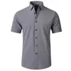 Camisa social masculina de manga longa, cor sólida, estilo coreano, corte slim, casual de negócios, simples, para jovens, em estoque, comércio exterior transfronteiriço