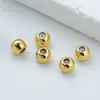 Contas soltas de ouro 18K com contas de posicionamento de silicone contas de ajuste de corrente colar DIY feito à mão acessórios de joalheria