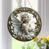 Fada Flor Anjo Elfo Alado Transfronteiriço Acrílico Pintado Criativo Pingente de Janela Refração da Luz Solar Ornamentos Pendurados