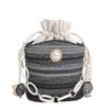 2025 Estilo Bosque Bolso Cubo Tejido de Cuerda de Algodón Bolso de Paja de Verano para Mujer Bolso Cruzado Versátil Versión Coreana Bolso de Hombro Cruzado