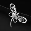 Joias da moda feminina Zircônia AAA Libélula microincrustada broche de alta qualidade fivela de lenço totalmente cravejada de diamantes feminina presente atacado