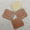 Patrón de sombrero de cuero hecho a mano tipo cordón de ocho agujeros con logotipo etiqueta decorativa cosida a mano parche de marca registrada para ropa de bricolaje ropa