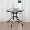 Mesa plegable moderna y minimalista, popular entre los influencers, adecuada para balcones exteriores, juegos de comedor para uso en exteriores y mesas de vidrio para exhibición en exteriores en tiendas de té de burbujas