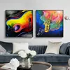 Música Rock Abstracta Nórdica Instrumentos Musicales Retro Pintura en Lienzo Mural Póster Arte de Pared Pintura Decorativa Moderna