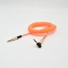 Codo de resorte 3.5mm chapado en oro cable de audio macho a macho telescópico cable de altavoz de coche línea de audio aux