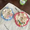 Scrunchie Doce com Laço e Botão para Mulheres, Elástico Alto para Rabo de Cavalo, Corda de Cabelo Novo Estilo 2026, Acessório de Cabelo de Elástico