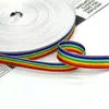 Fita listrada colorida de 1CM-5CM, fita lisa tecida intercolor, acessórios para vestuário, fita colorida dupla face, fita para brinquedos