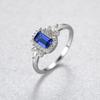 Anillo PAG & MAG Caibao de Plata 925 Joyería de Mano Anillo de Zafiro Sintético Moda Europea y Americana Joyería de Comercio Exterior Transfronterizo