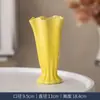 Vaso de cerâmica cor creme para sala de estar, hall de entrada, decoração de mesa, pequeno vaso estilo ins para arranjo de flores, recipiente hidropônico para flores