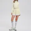 Conjunto Esportivo Color-Blocking Transfronteiriço, Moletom Casual Solto Versátil de Manga Longa Feminino, Top para Corrida Fitness Tênis, Estilo Curto