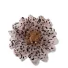 Estilo Retrô Hong Kong Malha com Estampa de Leopardo e Bolinhas Florais Clip de Garra DIY Clip Lateral Prendedor de Cabelo Acessório de Cabeça Broche Flores para Roupas