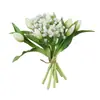 Tulipanes de Goma Suave Acompañados de Gypsophila de Goma Suave, Ramo de Novia, Decoración para el Hogar de Boda, Decoración de Mesa, Fotografía