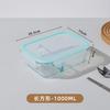 Fiambrera Transparente Sellada Apta para Microondas con Tapa, Adecuada para Trabajadores de Oficina, Hecha de Vidrio de Borosilicato Alto