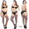 Medias Negras Sexy Malla Jacquard Liguero Todo en Uno Medias Fuente del Tesoro de Comercio Exterior Europeo y Americano