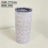 2024 nova caneca térmica de desenho animado com estrela aço inoxidável 304 portátil grande capacidade alto valor de cor caneca com canudo copo de café