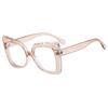 Espejo plano de montura grande con luz anti-azul, montura dentada transfronteriza, espejo óptico, celebridad de internet, sesión de fotos callejeras, personalidad, montura de gafas de moda para mujer