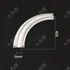 Tira de acabado para techo suspendido perfil de junta de sombra para techo perfil en forma de arco ranura en forma de U aleación de aluminio tira de borde para panel de yeso
