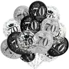 Set de Globos con Confeti Negro Dorado para 16 18 30 40 50 60 Años Combinación Decoración para Fiesta de Cumpleaños de Adultos