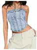 [Jaquetas Jeans Personalizadas para Mulheres] Jaquetas Jeans Femininas de Fábrica Odm Fábrica de Pequenos Lotes com Desenhos e Amostras