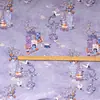 Tela de Algodón Brocado de Grulla de la Corte Morada, Nueva Tela Estampada Digital Estilo Chino para Vestidos Qipao, Blusas y Hanfu