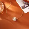 Collar Colgante de Camelia Fresca y Dulce, Gama Alta, Moderno, Exquisito y Versátil Cadena para Clavícula, Collar Elegante Estilo Hada