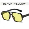 Gafas de Sol de Doble Puente con Clavo de Arroz de Piloto para Mujer Gafas de Sol con Espejo Cruzado Marco Grande Personalizado Gafas de Sol Gafas con Filtro Solar Moda Sentido Avanzado