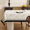Mantel estilo vintage, impermeable y a prueba de aceite, mantel de comedor sin lavado, nuevo modelo 2025, mantel para mesa de centro, lujo ligero con un toque de alta gama, mantel retro