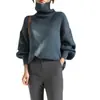Nueva colección de otoño e invierno de ropa para mujer para exportación y ventas transfronterizas: suéteres de cuello alto, tops de punto acanalado de cuello alto estilo retro japonés y prendas básicas para mujer