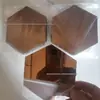 Moldura hexagonal adesivos de parede de espelho tridimensional restaurante corredor piso personalizado adesivos de espelho decorativo sala de estar fundo adesivos de parede